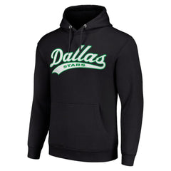 NHL Black Dallas Stars Starter Tailsweep Fleece Tri-Blend Pullover Hoodie