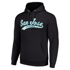NHL Black San Jose Sharks Starter Tailsweep Fleece Tri-Blend Pullover Hoodie