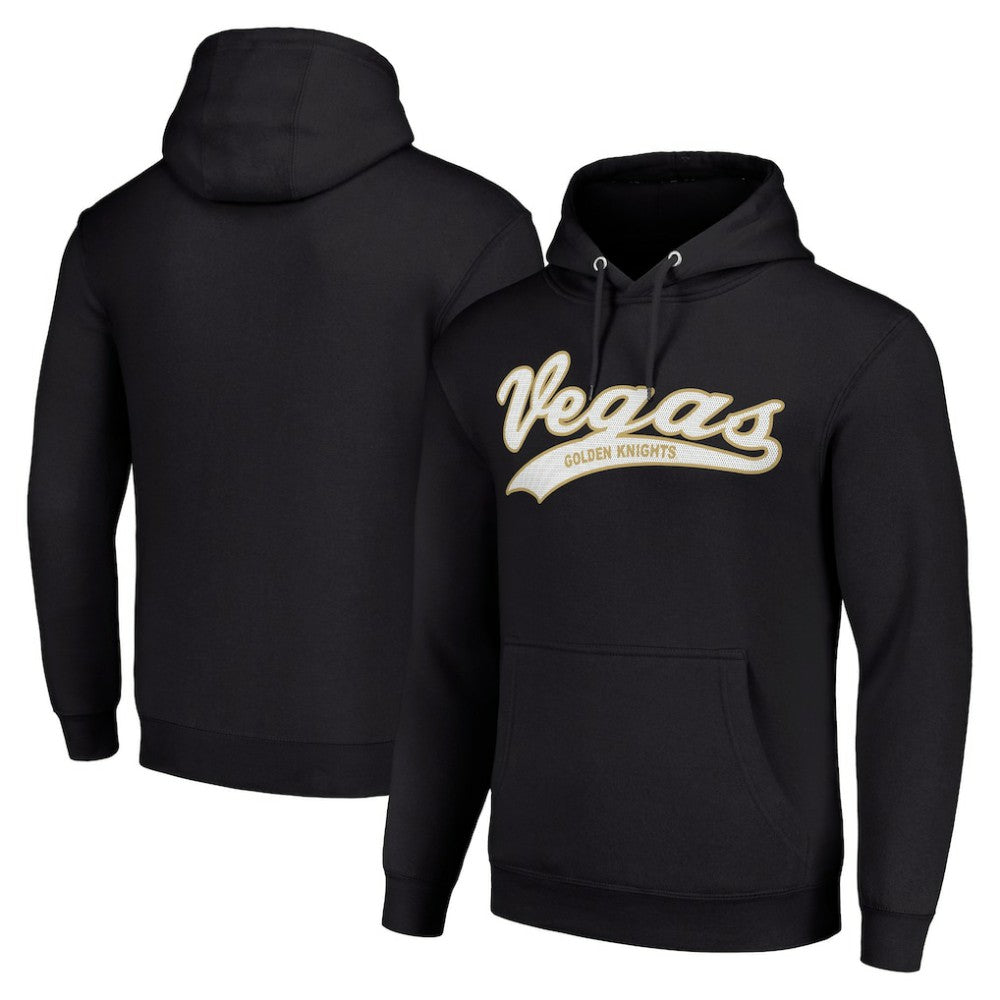 NHL Black Vegas Golden Knights Starter Tailsweep Fleece Tri-Blend Pullover Hoodie