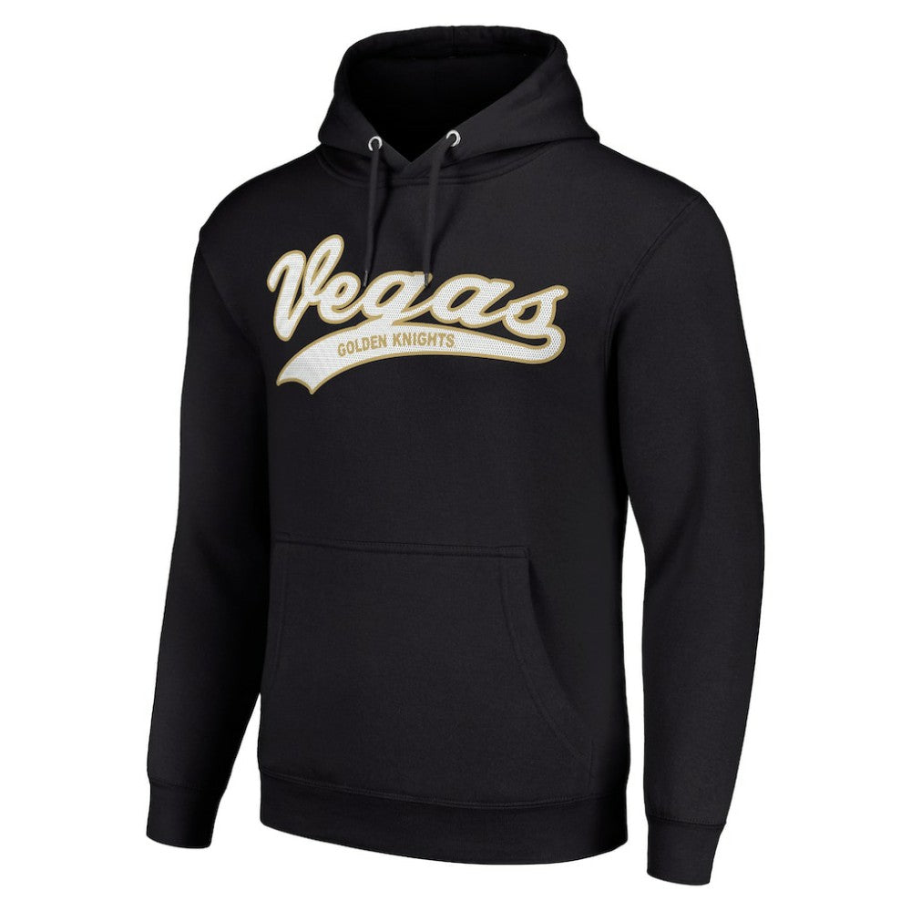 NHL Black Vegas Golden Knights Starter Tailsweep Fleece Tri-Blend Pullover Hoodie