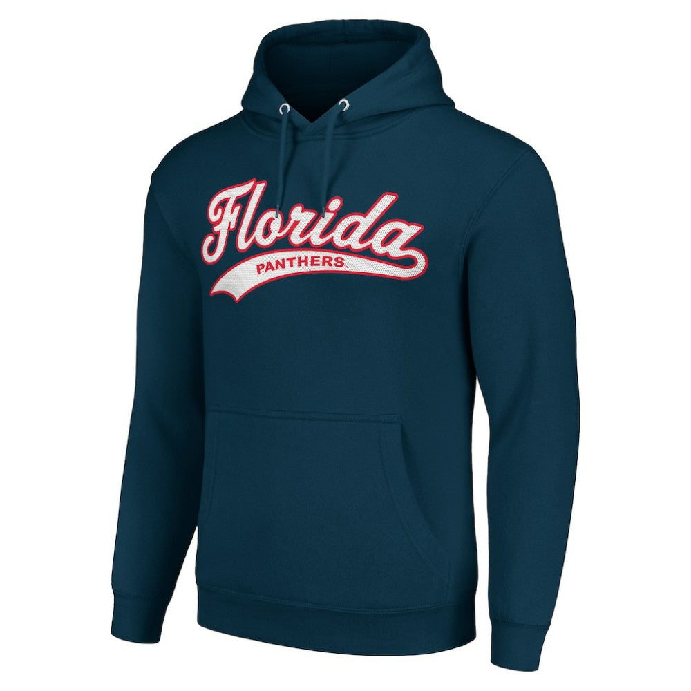NHL Navy Florida Panthers Starter Tailsweep Fleece Tri-Blend Pullover Hoodie