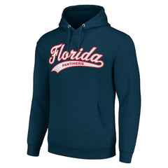 NHL Navy Florida Panthers Starter Tailsweep Fleece Tri-Blend Pullover Hoodie