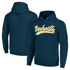 NHL Navy Nashville Predators Starter Tailsweep Fleece Tri-Blend Pullover Hoodie