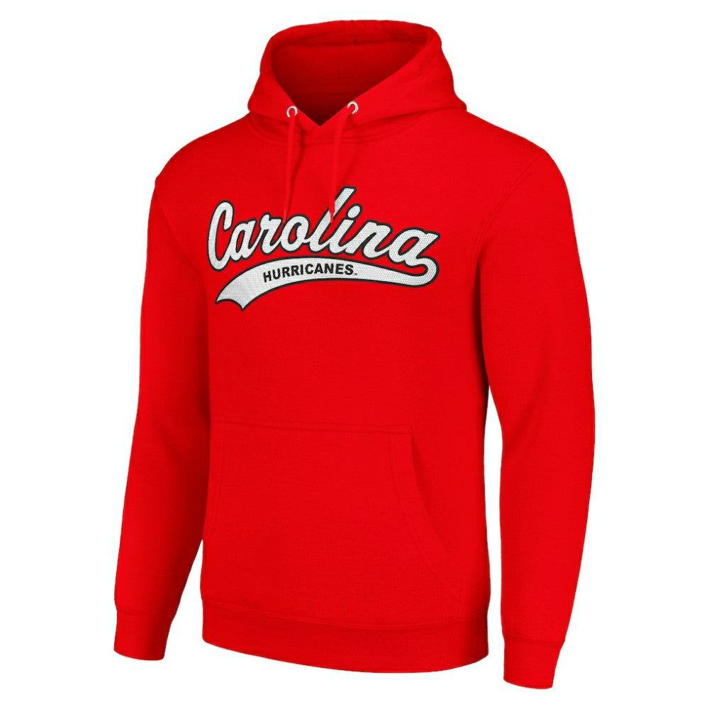 NHL Red Carolina Hurricanes Starter Tailsweep Fleece Tri-Blend Pullover Hoodie