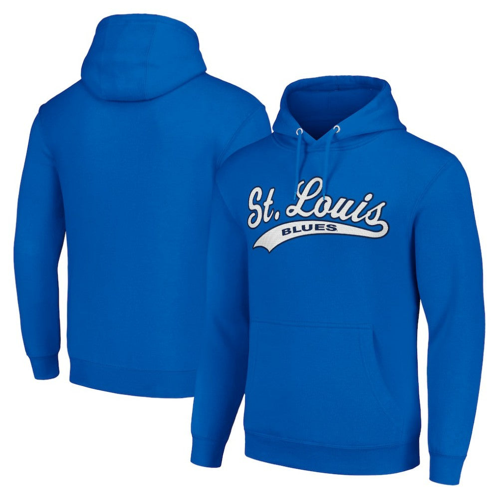 NHL Blue St. Louis Blues Starter Tailsweep Fleece Tri-Blend Pullover Hoodie