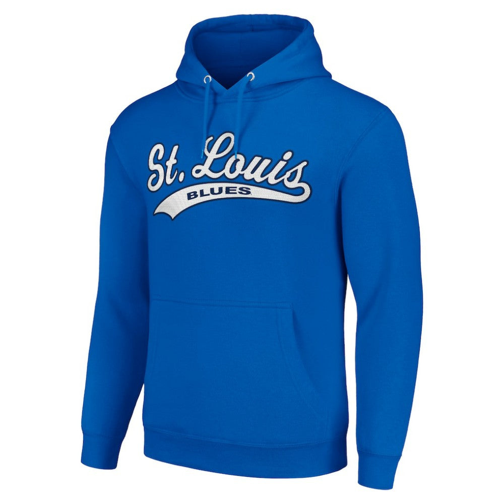 NHL Blue St. Louis Blues Starter Tailsweep Fleece Tri-Blend Pullover Hoodie