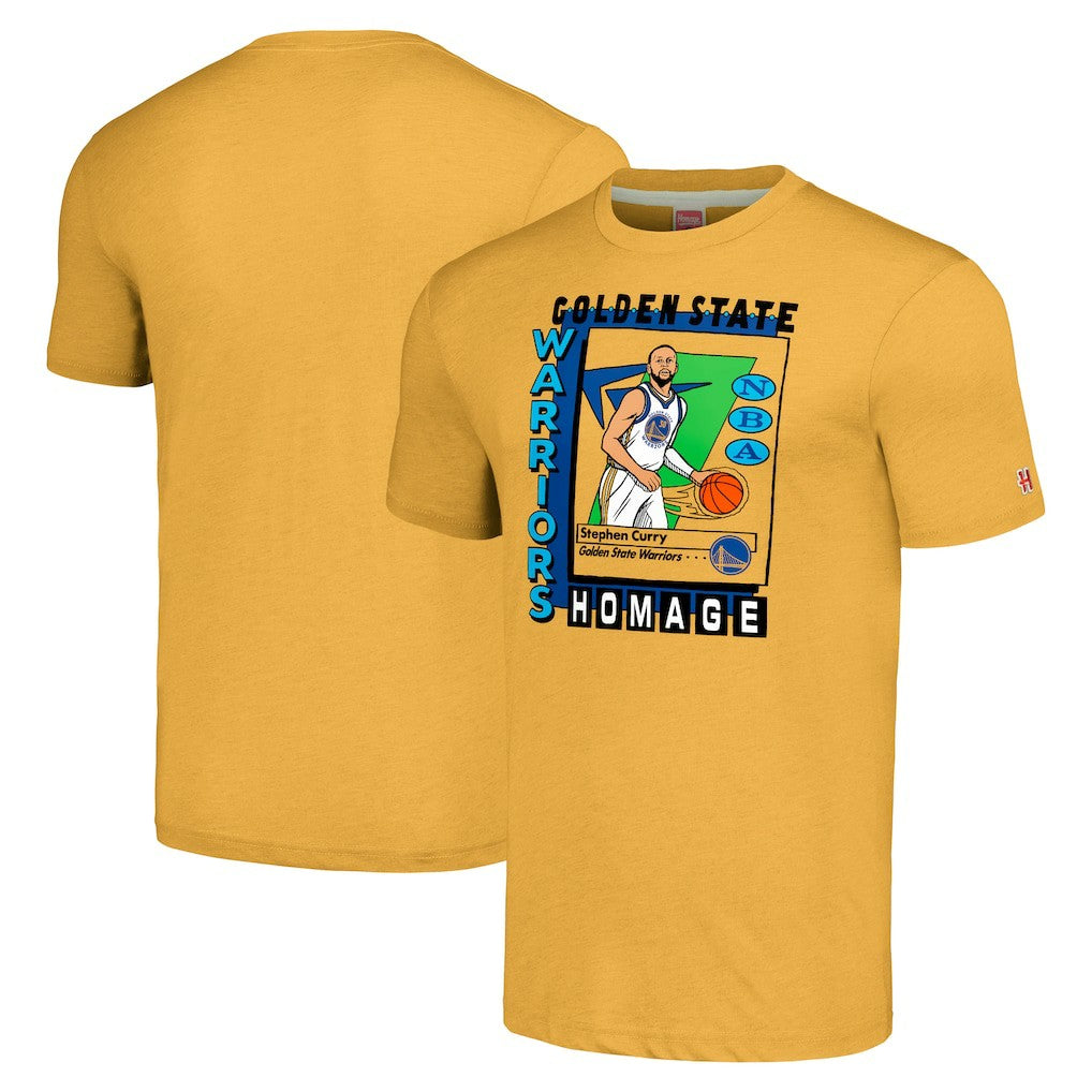NBA Stephen Curry Golden State Warriors Homage Unisex SkyBox Player Tri-Blend T-Shirt sale