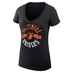 MLB Baltimore Orioles G-III 4Her by Carl Banks Women's Super-Slim Fit Lightweight City Graphic V-Neck T-Shirt