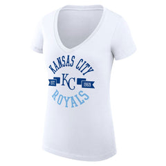 MLB Kansas City Royals G-III 4Her by Carl Banks Women's Super-Slim Fit Lightweight City Graphic V-Neck T-Shirt