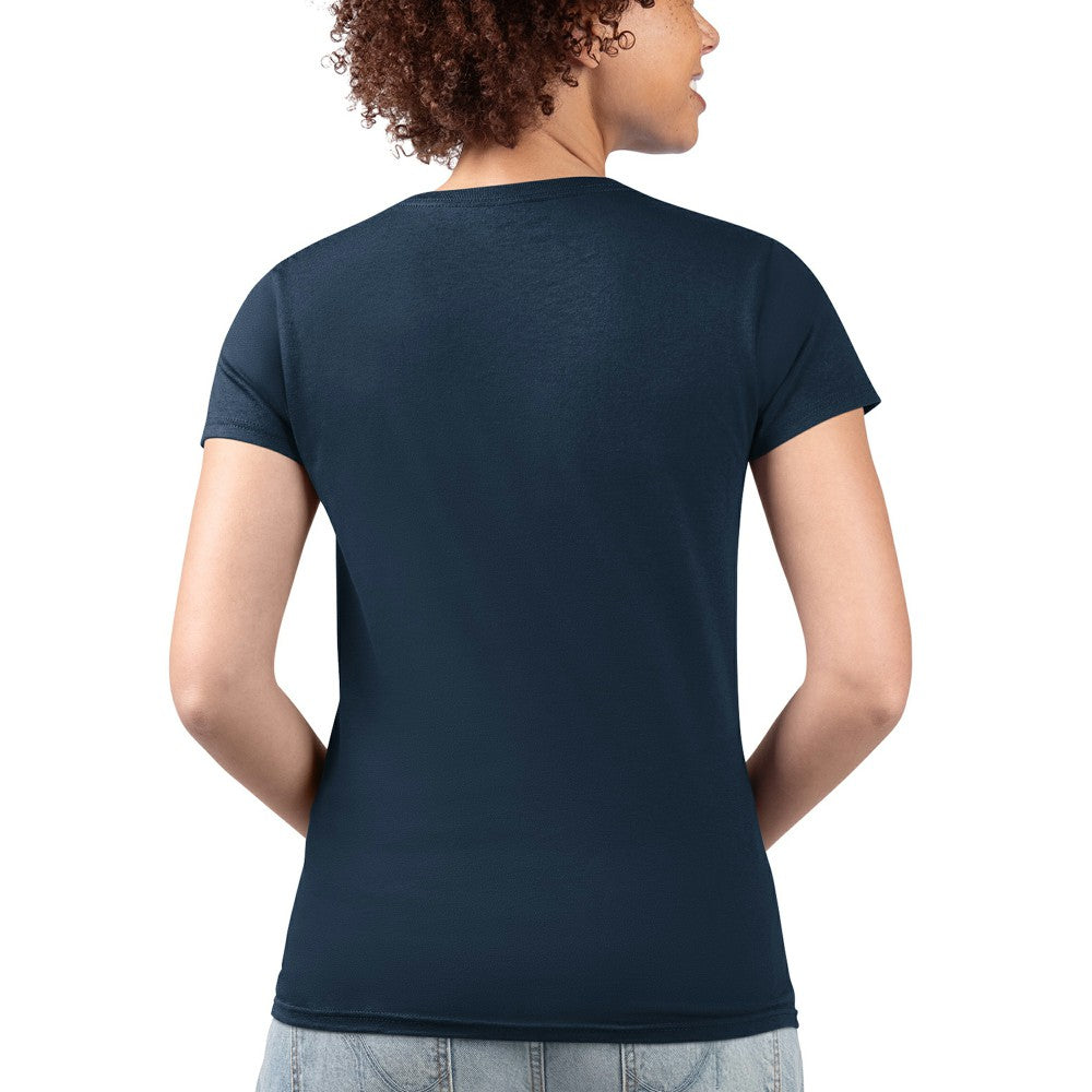 MLB Los Angeles Angels G-III 4Her by Carl Banks Women's Super-Slim Fit Lightweight City Graphic V-Neck T-Shirt
