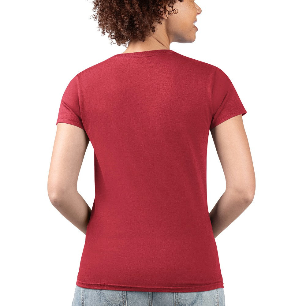 MLB Los Angeles Angels G-III 4Her by Carl Banks Women's Super-Slim Fit Lightweight City Graphic V-Neck T-Shirt