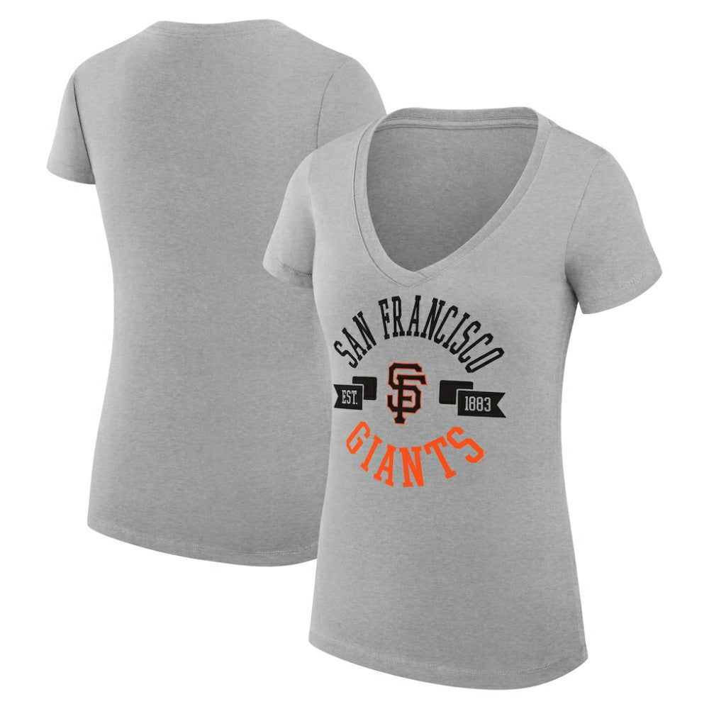 MLB San Francisco Giants G-III 4Her by Carl Banks Women's Super-Slim Fit Lightweight City Graphic V-Neck T-Shirt