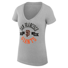 MLB San Francisco Giants G-III 4Her by Carl Banks Women's Super-Slim Fit Lightweight City Graphic V-Neck T-Shirt