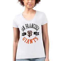 MLB San Francisco Giants G-III 4Her by Carl Banks Women's Super-Slim Fit Lightweight City Graphic V-Neck T-Shirt