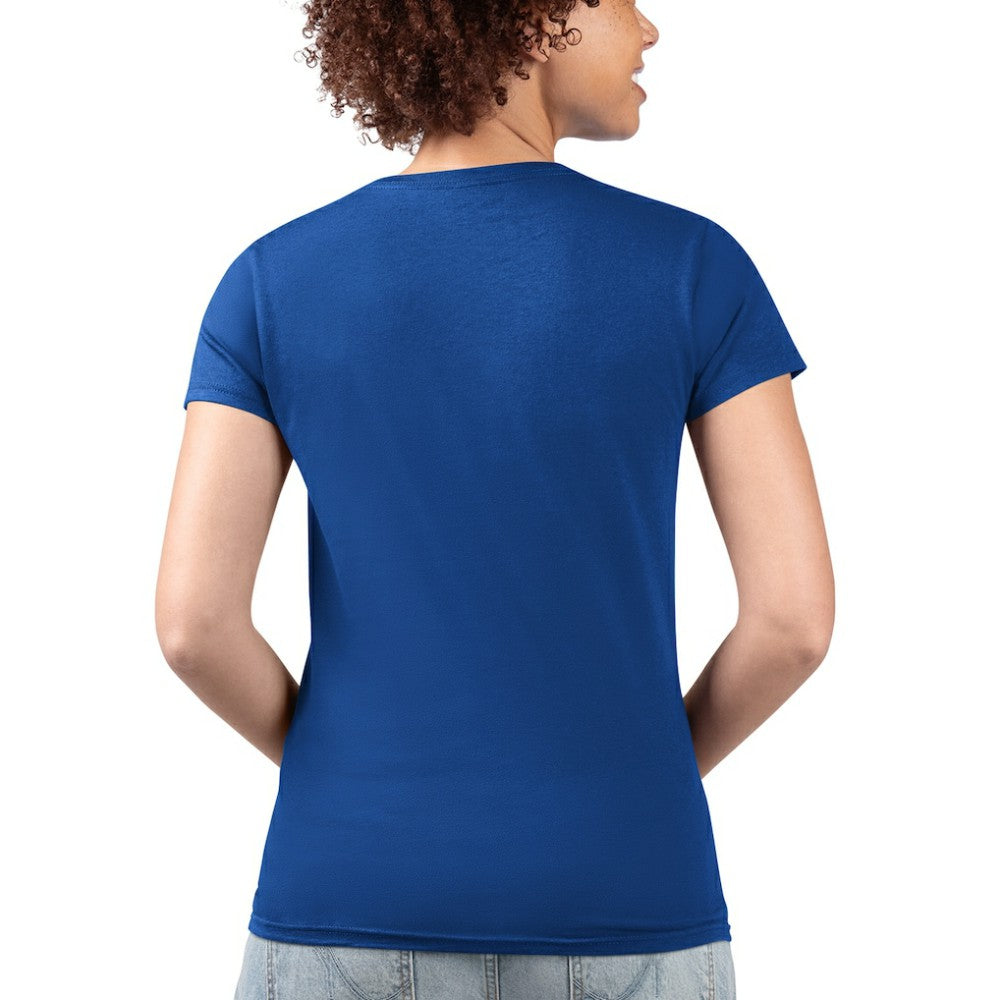 MLB Texas Rangers G-III 4Her by Carl Banks Women's Super-Slim Fit Lightweight City Graphic V-Neck T-Shirt