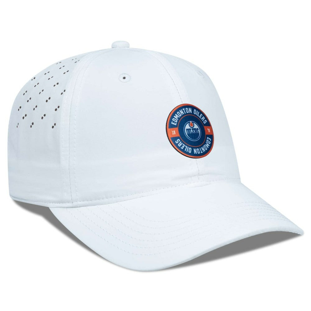 NHL White Edmonton Oilers Levelwear Women's Haven Adjustable Hat