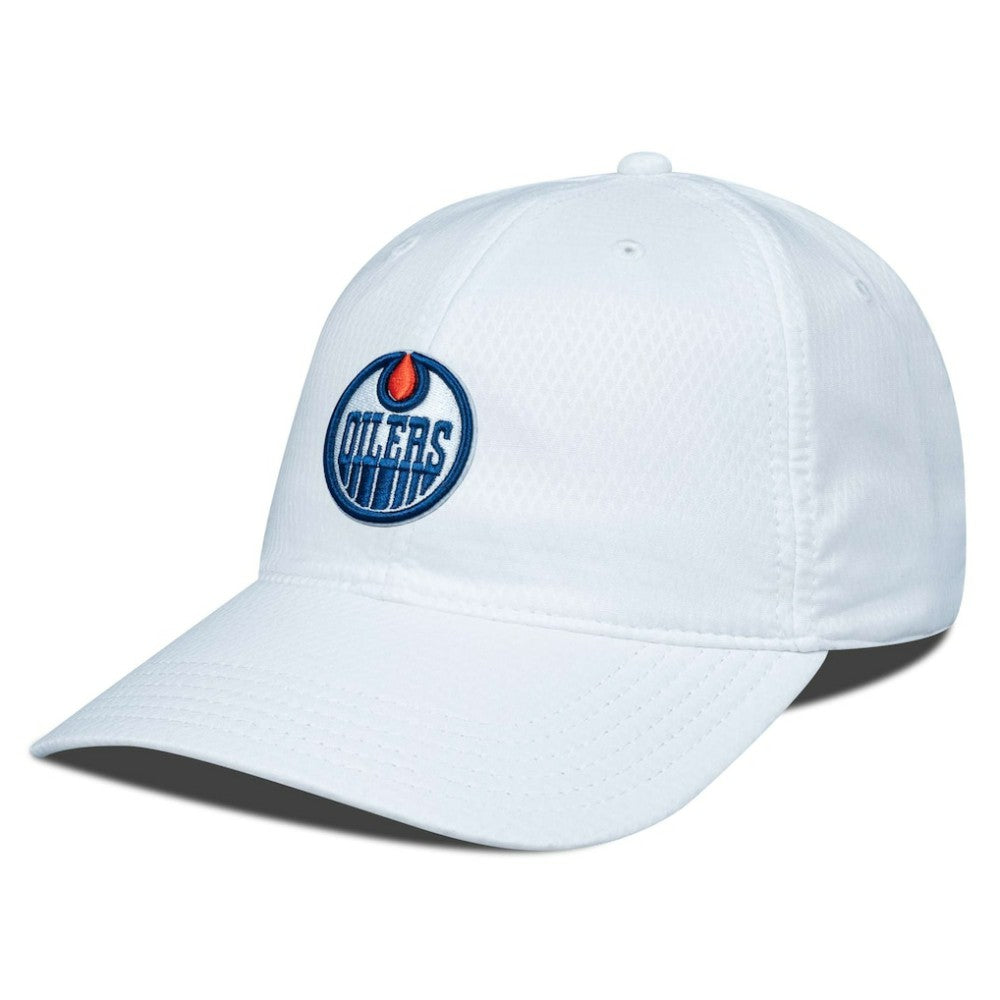 NHL White Edmonton Oilers Levelwear Matrix Adjustable Hat