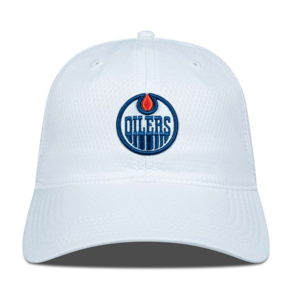 NHL White Edmonton Oilers Levelwear Matrix Adjustable Hat