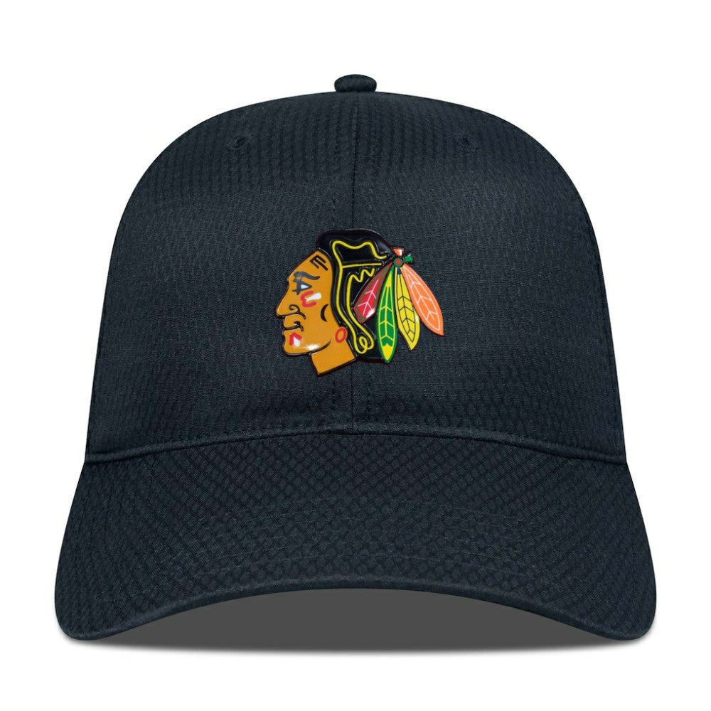 NHL Black Chicago Blackhawks Levelwear Matrix Adjustable Hat