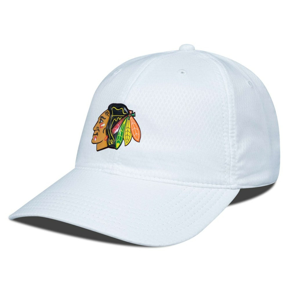 NHL White Chicago Blackhawks Levelwear Matrix Adjustable Hat