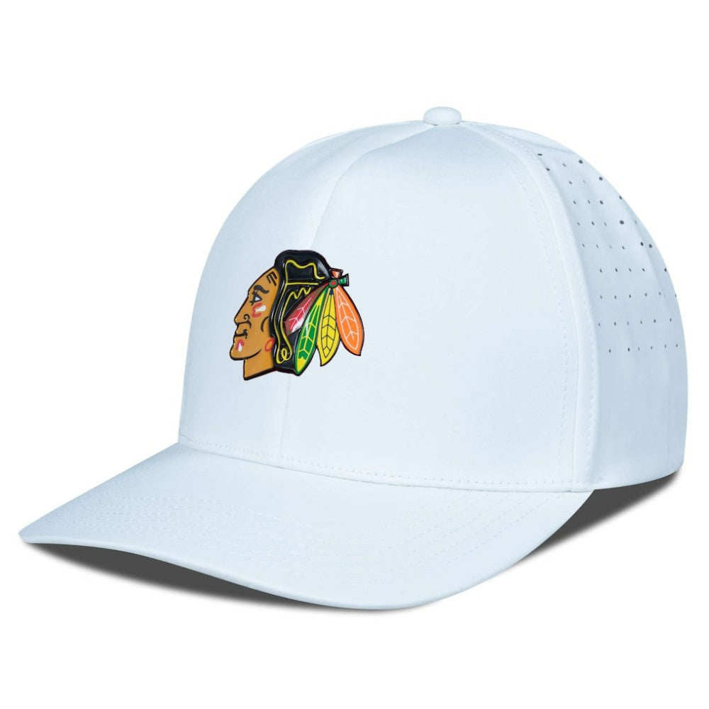 NHL White Chicago Blackhawks Levelwear Zeta Flex Hat