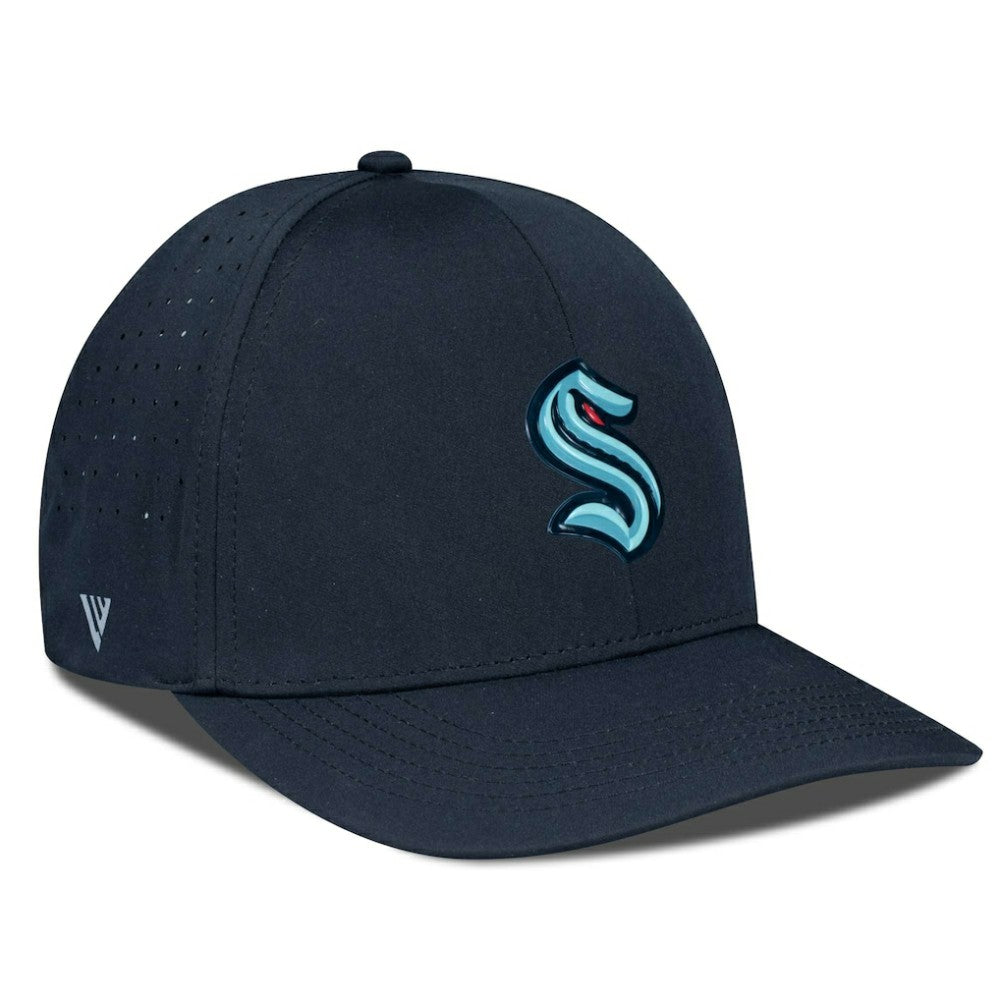 NHL Black Seattle Kraken Levelwear Zeta Flex Hat