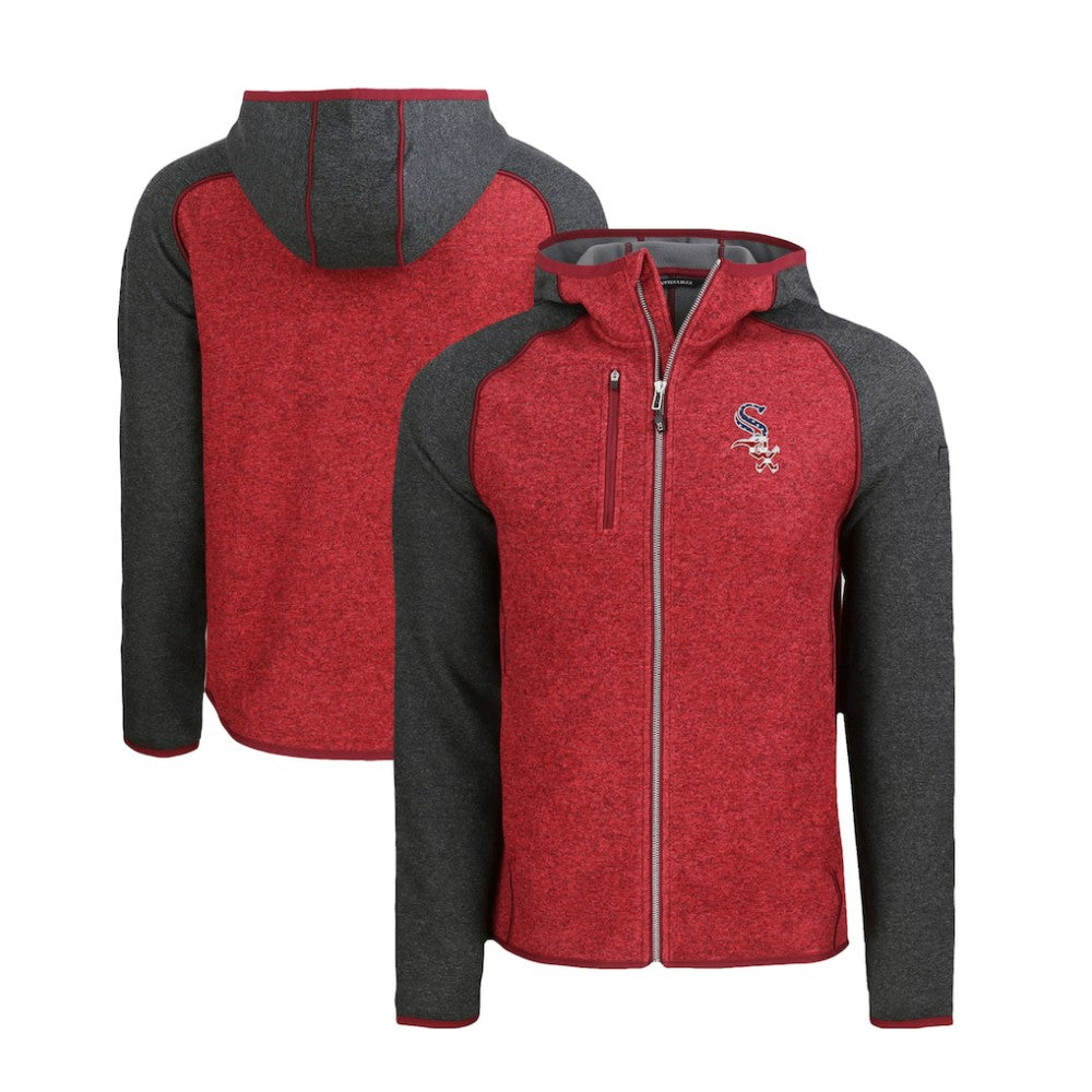MLB Chicago White Sox Cutter & Buck Stars & Stripes Mainsail Sweater-Knit Full-Zip Hoodie