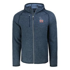 MLB Los Angeles Dodgers Cutter & Buck Stars & Stripes Mainsail Sweater-Knit Full-Zip Hoodie