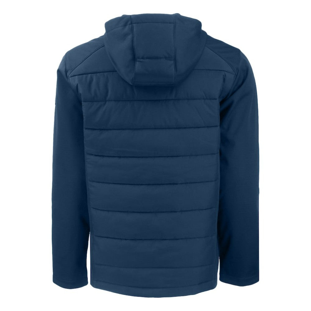 MLB Chicago Cubs Cutter & Buck Stars & Stripes Big & Tall Evoke Hybrid Eco Softshell Recycled Full-Zip Hoodie Jacket