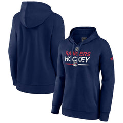 NHL Navy New York Rangers Fanatics Women's Alternate Wordmark Fleece Pullover Hoodie