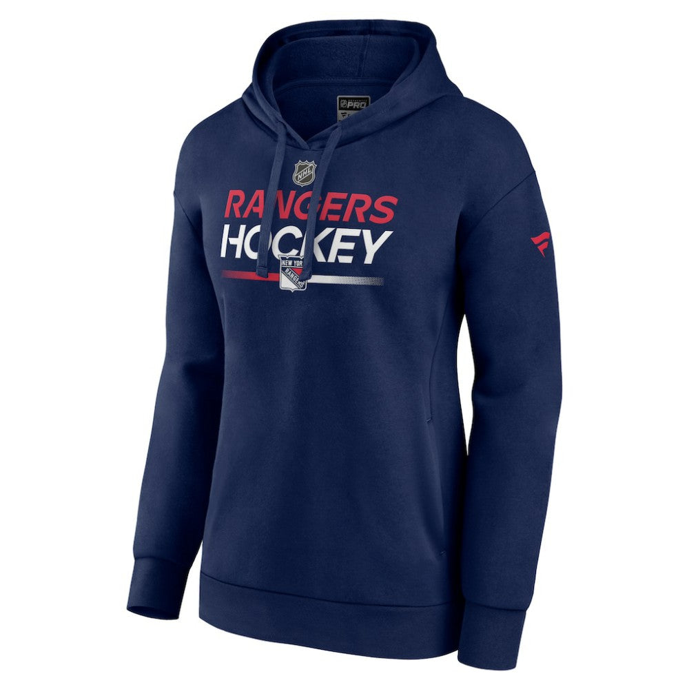 NHL Navy New York Rangers Fanatics Women's Alternate Wordmark Fleece Pullover Hoodie