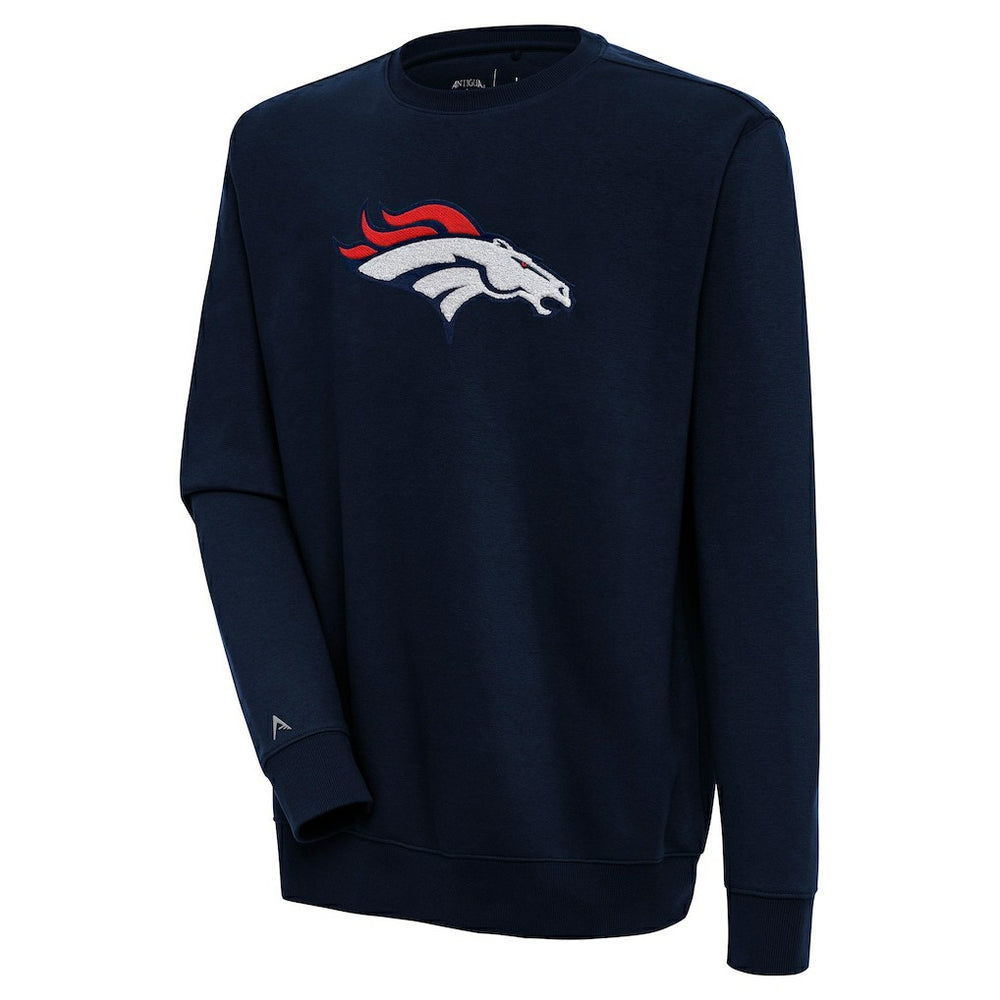 Antigua Victory Crewneck Pullover Sweatshirt - Denver Broncos