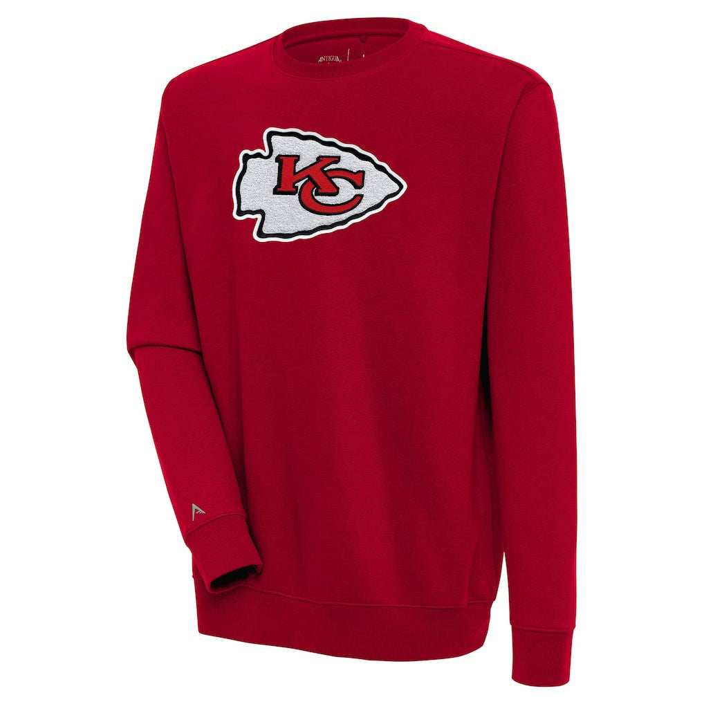 Antigua Victory Crewneck Pullover Sweatshirt - Kansas City Chiefs