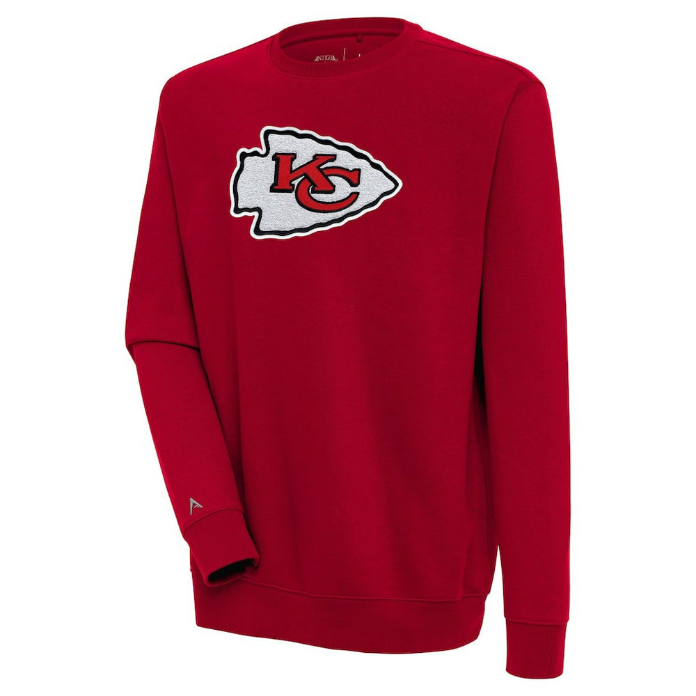Antigua Victory Crewneck Pullover Sweatshirt - Kansas City Chiefs