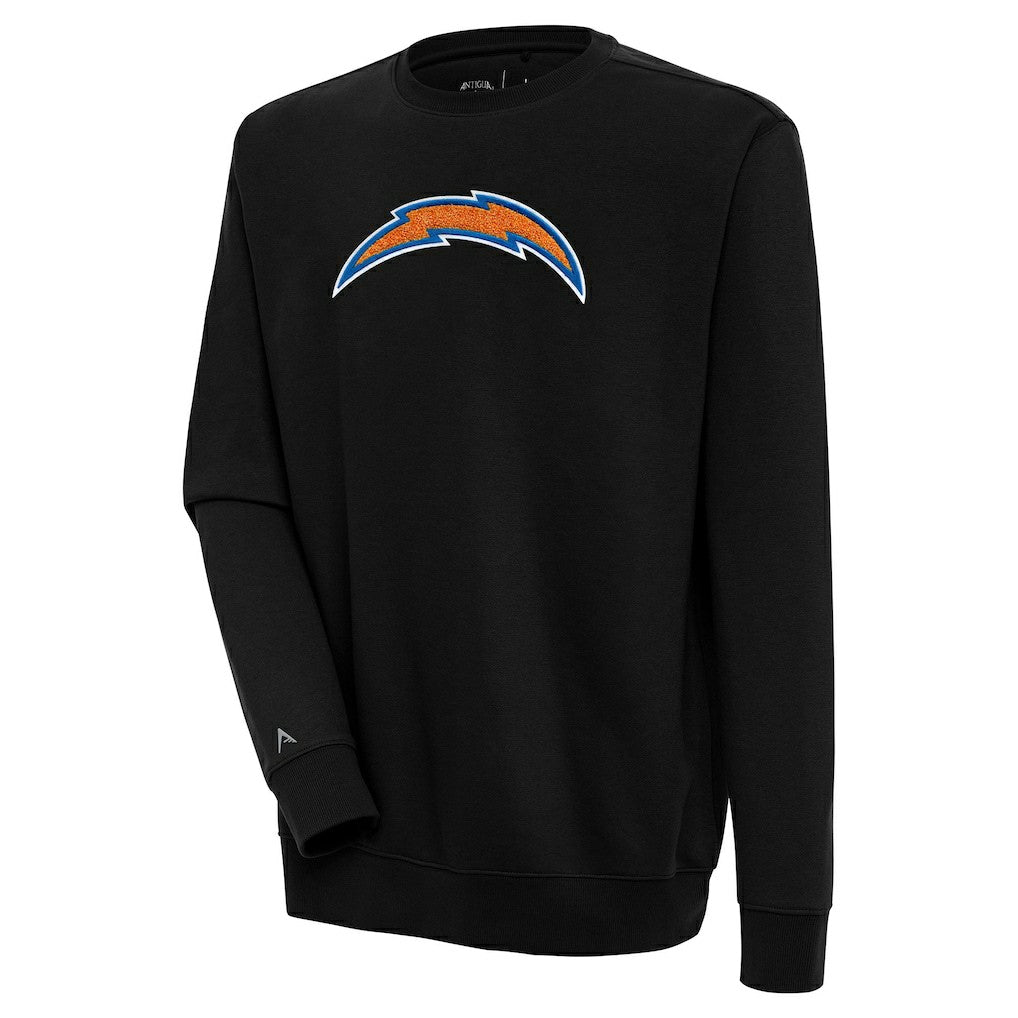 Antigua Victory Crewneck Pullover Sweatshirt - Los Angeles Chargers