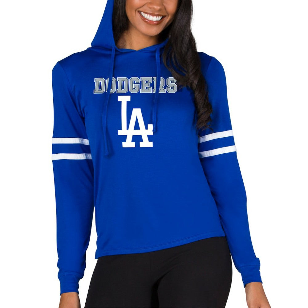 MLB Los Angeles Dodgers Concepts Sport Women's Marathon Lightweight Lounge Pullover Hoodie