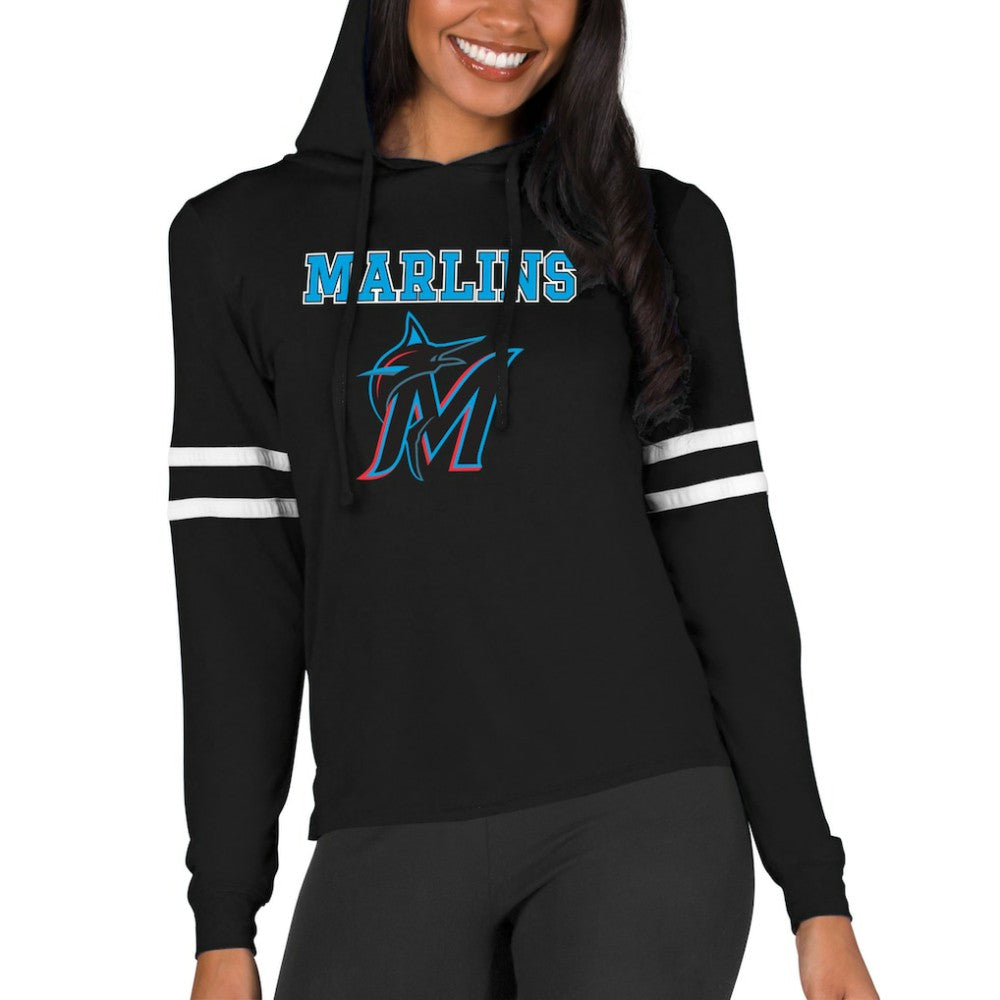 MLB Miami Marlins Concepts Sport Women's Marathon Lightweight Lounge Pullover Hoodie