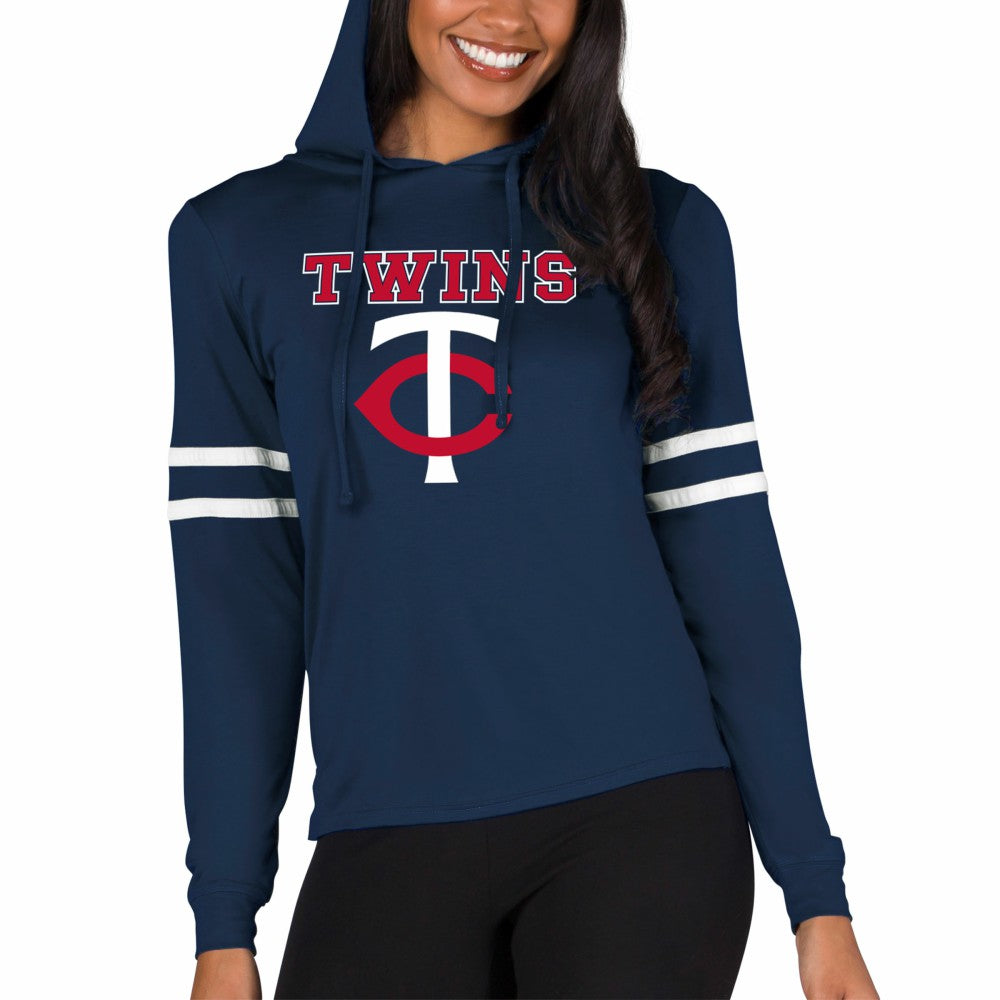MLB Minnesota Twins Concepts Sport Women's Marathon Lightweight Lounge Pullover Hoodie