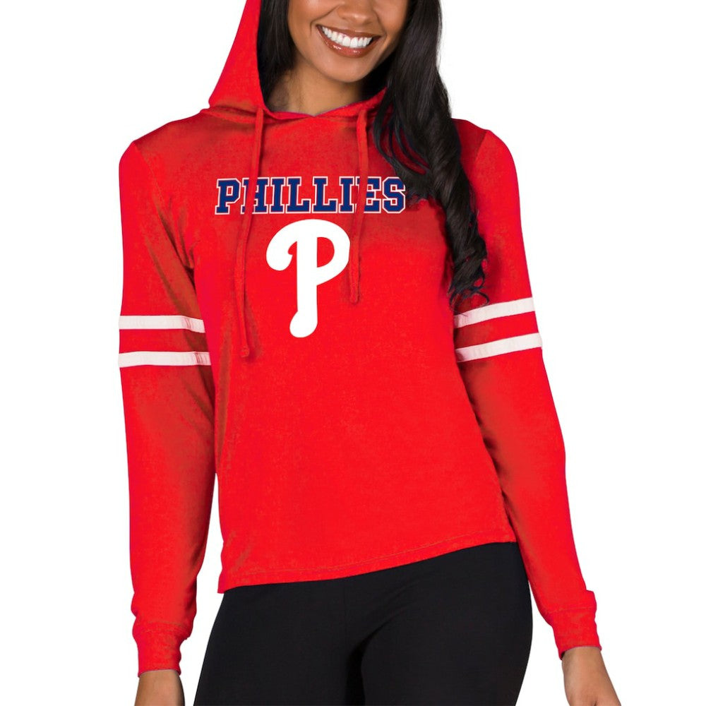 MLB Philadelphia Phillies Concepts Sport Women's Marathon Lightweight Lounge Pullover Hoodie