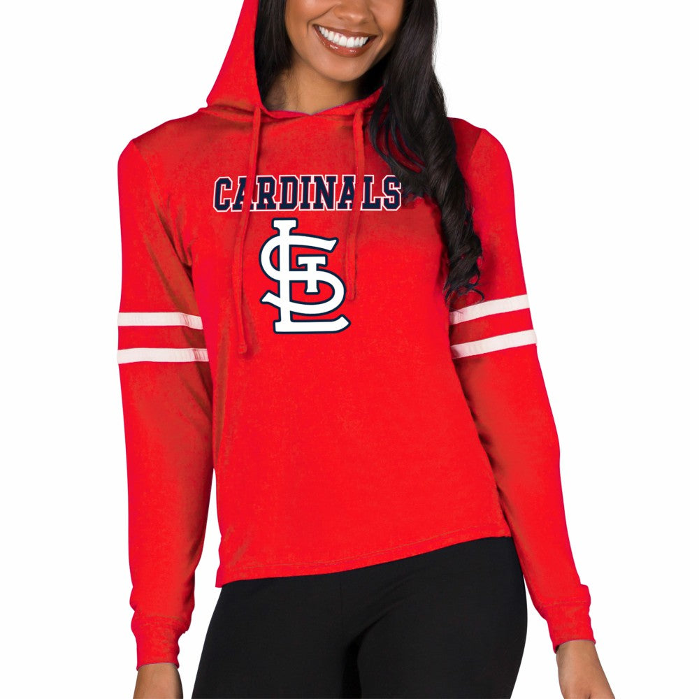 MLB St. Louis Cardinals Concepts Sport Women's Marathon Lightweight Lounge Pullover Hoodie