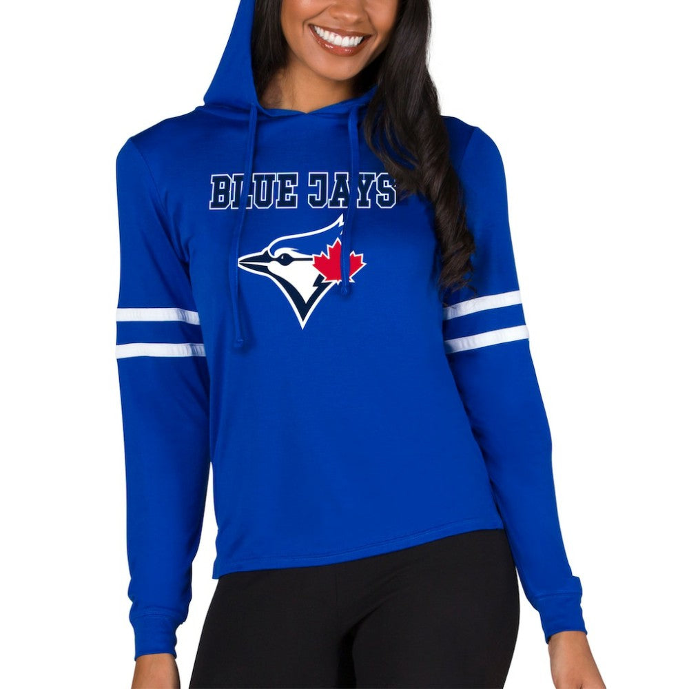 MLB Toronto Blue Jays Concepts Sport Women's Marathon Lightweight Lounge Pullover Hoodie