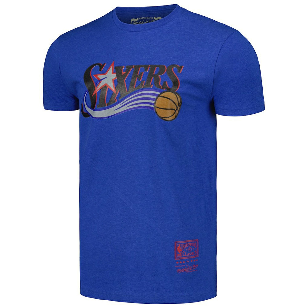 NBA Philadelphia 76ers Unisex Hardwood Classics MVP Throwback Logo T-Shirt