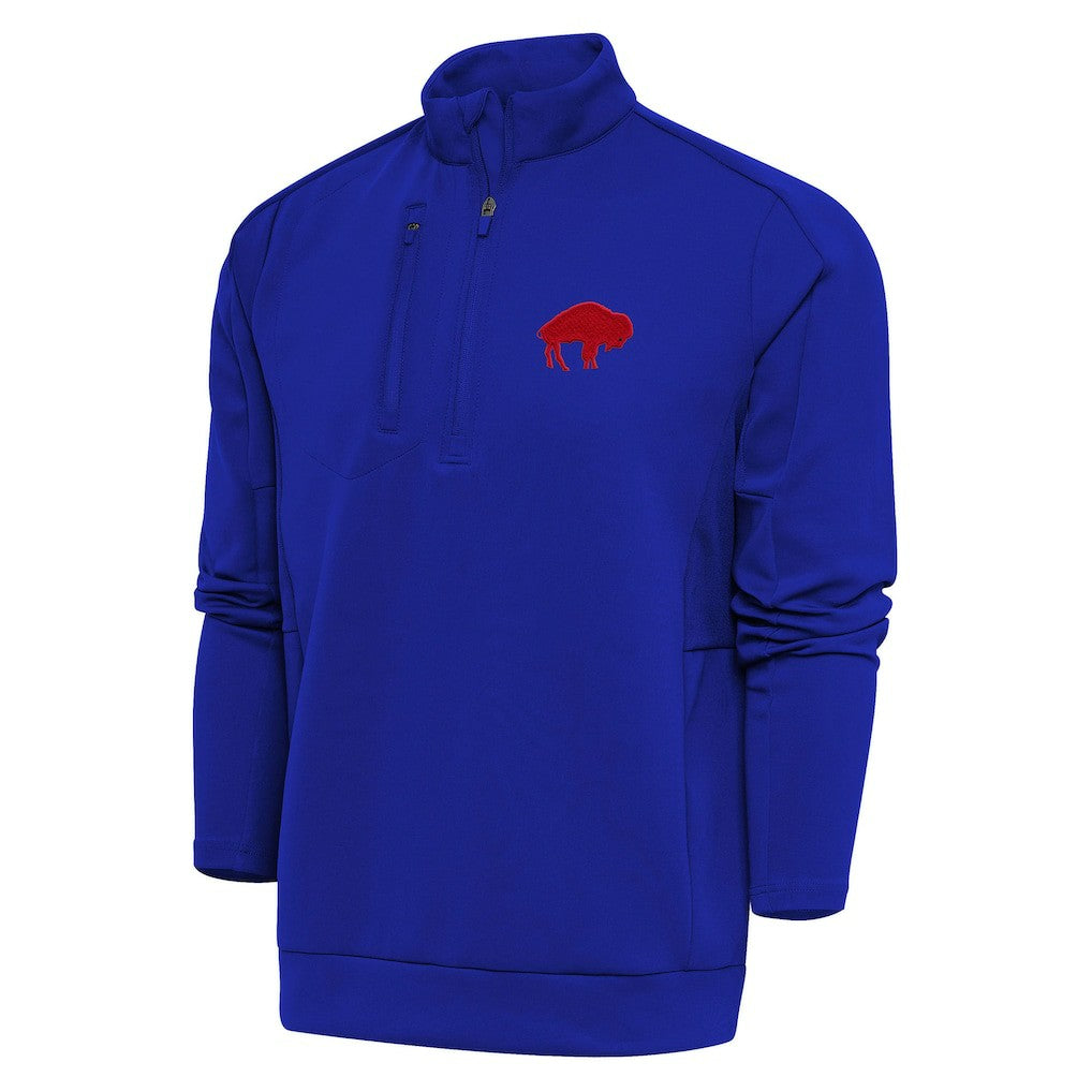 Adult Throwback Logo Generation Quarter-Zip Pullover Top - Buffalo Bills