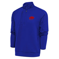 Adult Throwback Logo Generation Quarter-Zip Pullover Top - Buffalo Bills