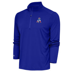Adult Throwback Logo Tribute Quarter-Zip Pullover - New England Patriots