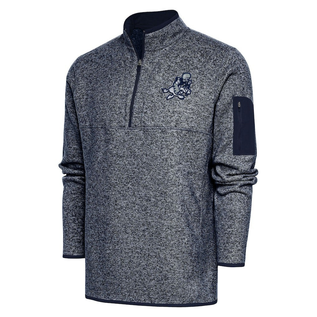 Adult Throwback Logo Fortune Quarter-Zip Pullover Jacket - Dallas Cowboys