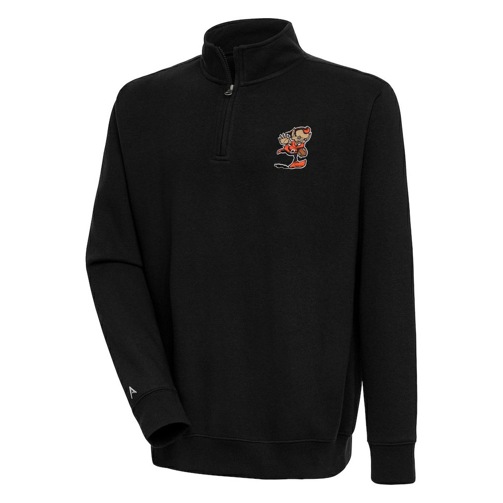 Adult Throwback Logo Victory Quarter-Zip Pullover Top - Cleveland Browns