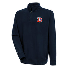 Adult Throwback Logo Victory Quarter-Zip Pullover Top - Denver Broncos