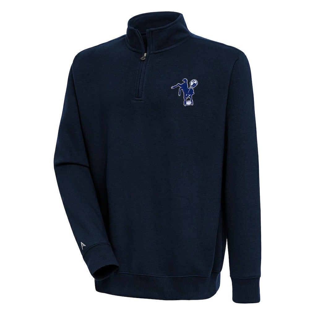 Adult Throwback Logo Victory Quarter-Zip Pullover Top - Indianapolis Colts