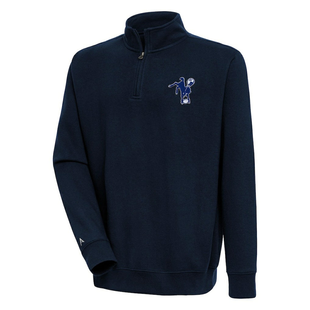 Adult Throwback Logo Victory Quarter-Zip Pullover Top - Indianapolis Colts